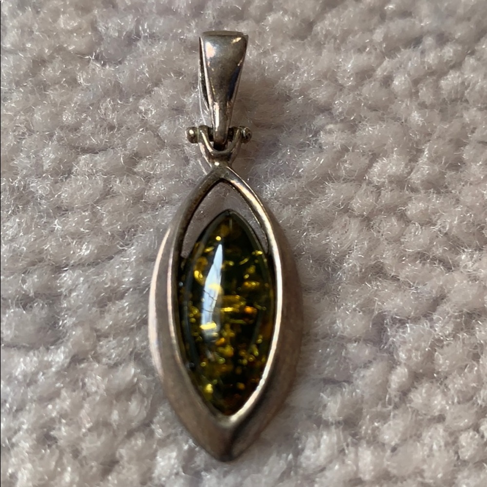 Green Amber Pendant